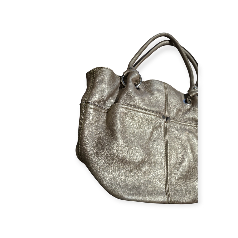 Tignanello Metallic Gold Leather Shoulder Bag - Picture 8 of 13
